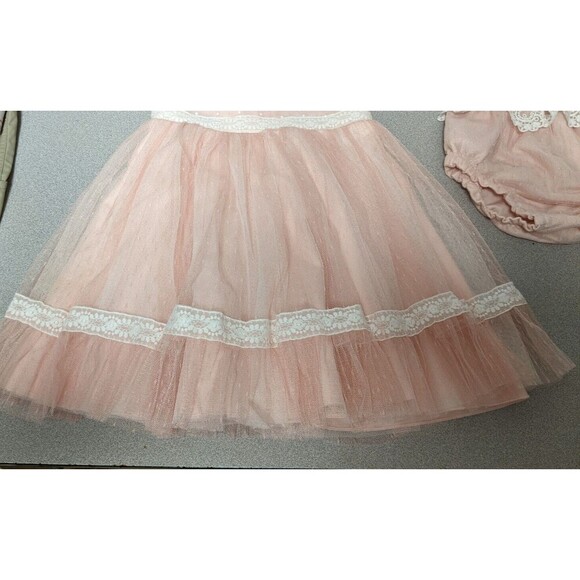 ABEL & LULU Beautiful Sleeveless Net Overlay Lace Trimmed Dress and Bloomers 36M - Picture 5 of 12